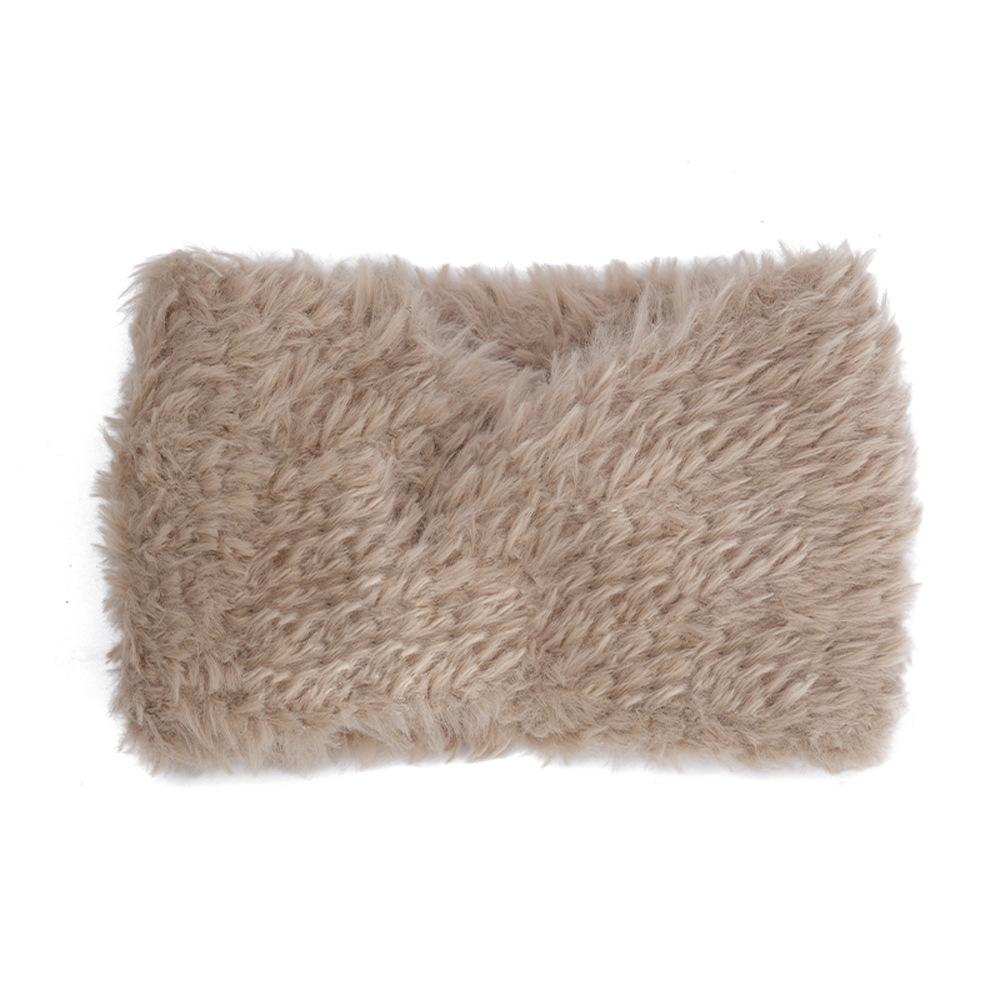 New Wide Cross Plush Headbands For Woman Warm Hairband Elastic Sport Yoga Headwear Girl Hair Band Autumn Winter Hair Accessories