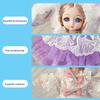 9 Inch Motorized Fashion Princess Doll With Led Lights And Music, Princess Toys For Girls And Kids, Exquisite Birthday Gifts