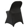 50PCS Black, Stretch Spandex Folding Chair Covers, Universal Fitted Chair Cover, Removable Washable Protective Slipcovers, for Wedding, Holiday,