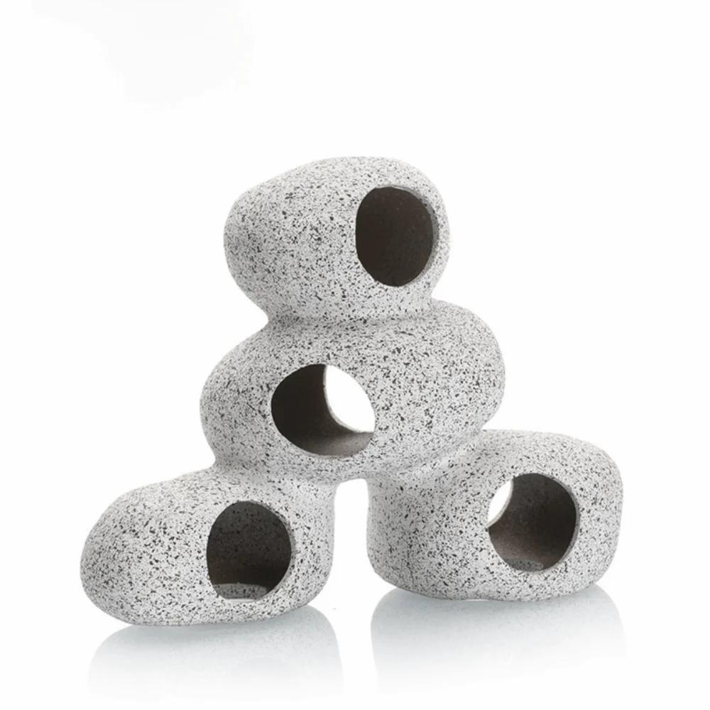 New Purple Clay Aquarium Hideaway Rock Natural Touch Simulation Crafts Fish Tank Cave Landscaping Decoration Aquarium Decoration