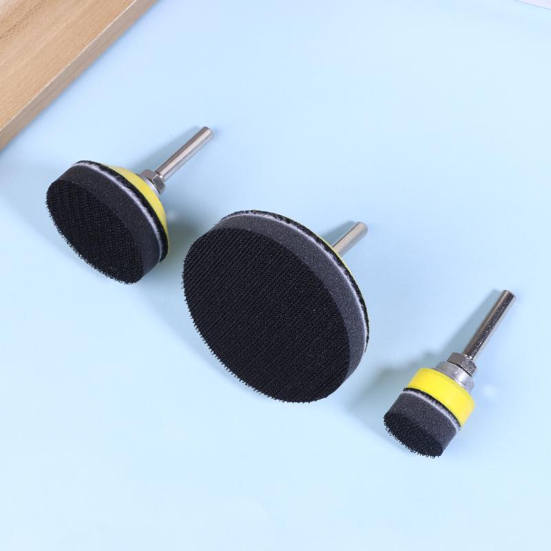 1/2/3Inch Hook And Loop Sanding Pad Kit 2Pcs With 1/4 Inches Shank Drill Attachment And Soft Foam Layer Buffering Pad