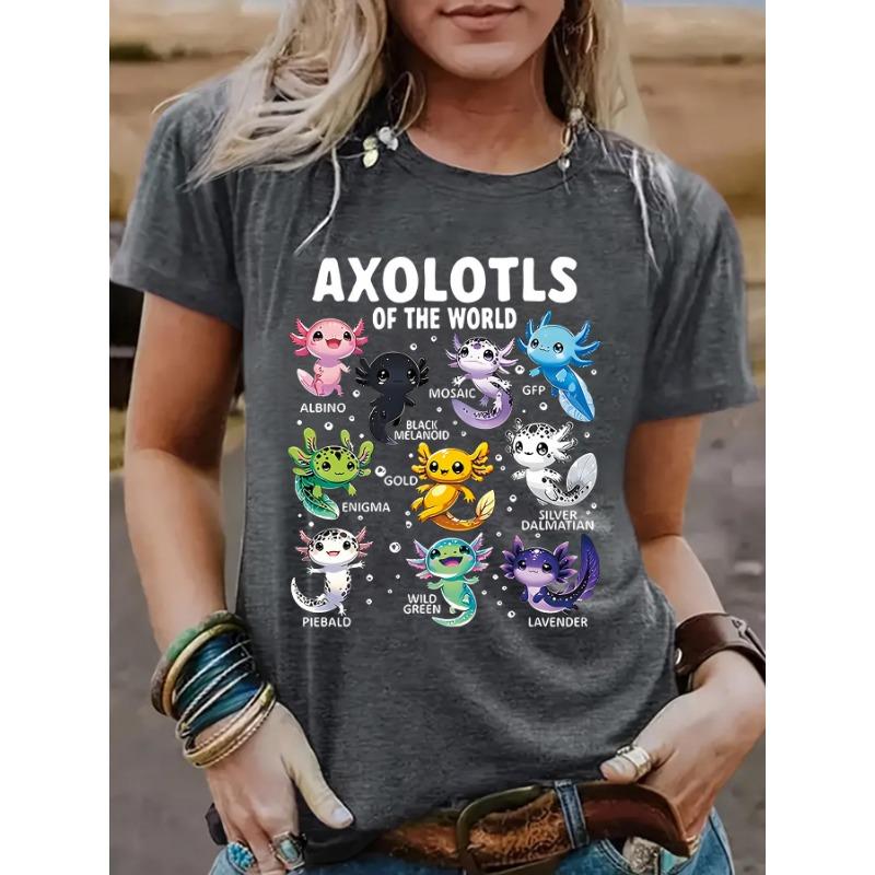 

Новая модная летняя футболка с короткими рукавами и рисунком рыбки для женщин XXL