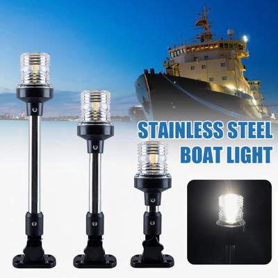LED Kıç Işığı Su Geçirmez IP67 Beyaz Katlanabilir Arka Tekne Navigasyon Işığı Ponton Balıkçılık Bas Teknesi Jon Teknesi için Tekne Seyir Işığı