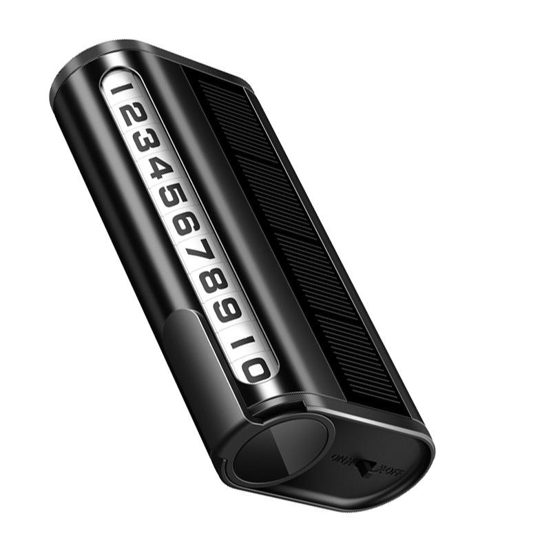 Solar-Powered Temporary Car Parking Number Plate with Hidden Phone Number