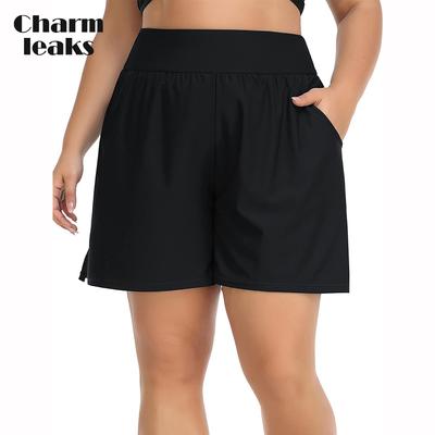 Μαγιό μεγάλου μεγέθους για γυναίκες Ψηλόμεσο παντελόνι σορτς Tankini μαγιό κάτω με τσέπες