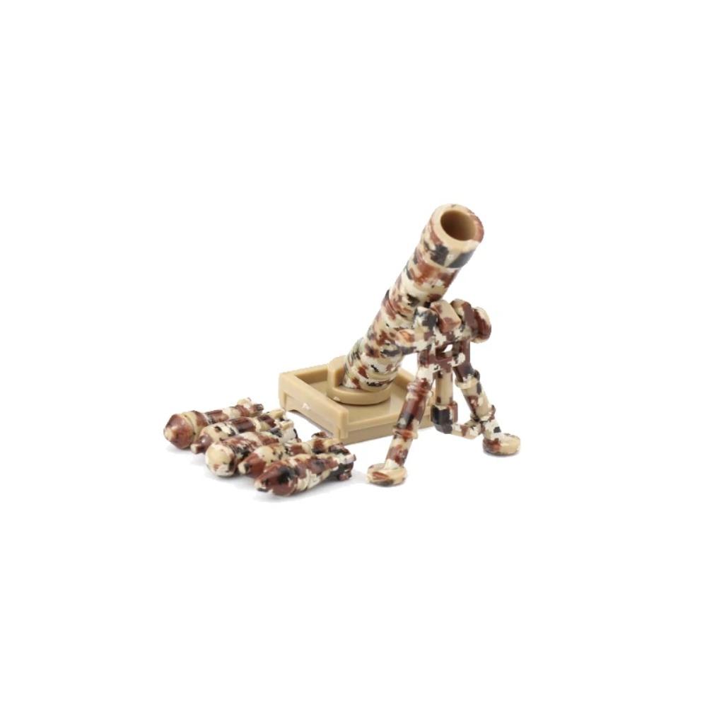 WW2 Military MOC Building Block Soldier Printed Weapon Case Rack Drone Bomb Disposal Mortar Gatling Maxine Gun DIY Toy Gift K046