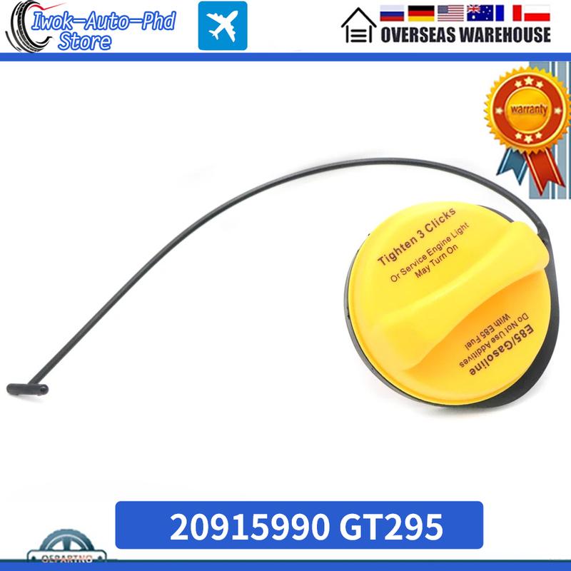 IWOKPHD GT295 Fuel Tank Gas Filler Cap Covers Tethered Assembly 20915990 For Cadillac Escalade ESV Chevrolet Silverado Tahoe GMC