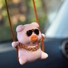1 Stück Niedliches Rosa Schaukelndes Schwein Autozubehör Auto Rückspiegel Anhänger Anime Auto Innendekoration Geburtstagsgeschenk für Freunde