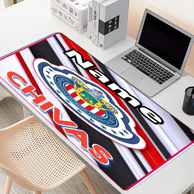 Kişiye Özel İsimli Club Deportivo Guadalajara Desenli Mouse Pad, Dizüstü Bilgisayar Masa Matı, Ev İçin Dekoratif Masa Matı Klavye Altlığı Hediye