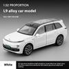 1:32 LEADING IDEAL L9 New Energy Flagship SUV Alloy Metal Car Model Sound & Light Desktop Collection Hobby Decoration Gifts Boys