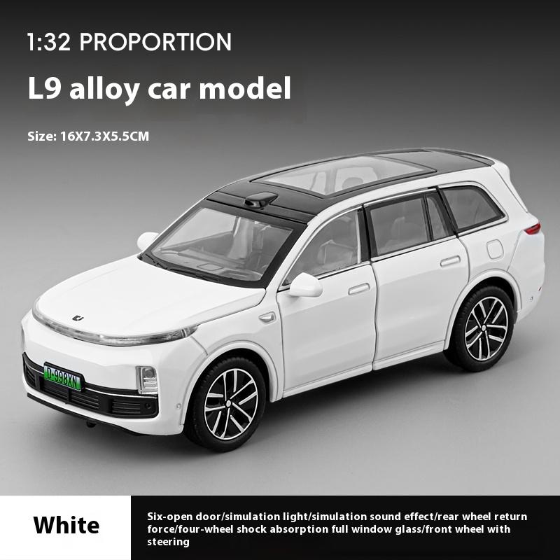 1:32 LEADING IDEAL L9 New Energy Flagship SUV Alloy Metal Car Model Sound & Light Desktop Collection Hobby Decoration Gifts Boys