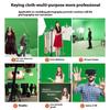 1 X 3m Green Photography Backdrop Set with 4 Clips Polyester Background Screen for Studio/Live Streaming