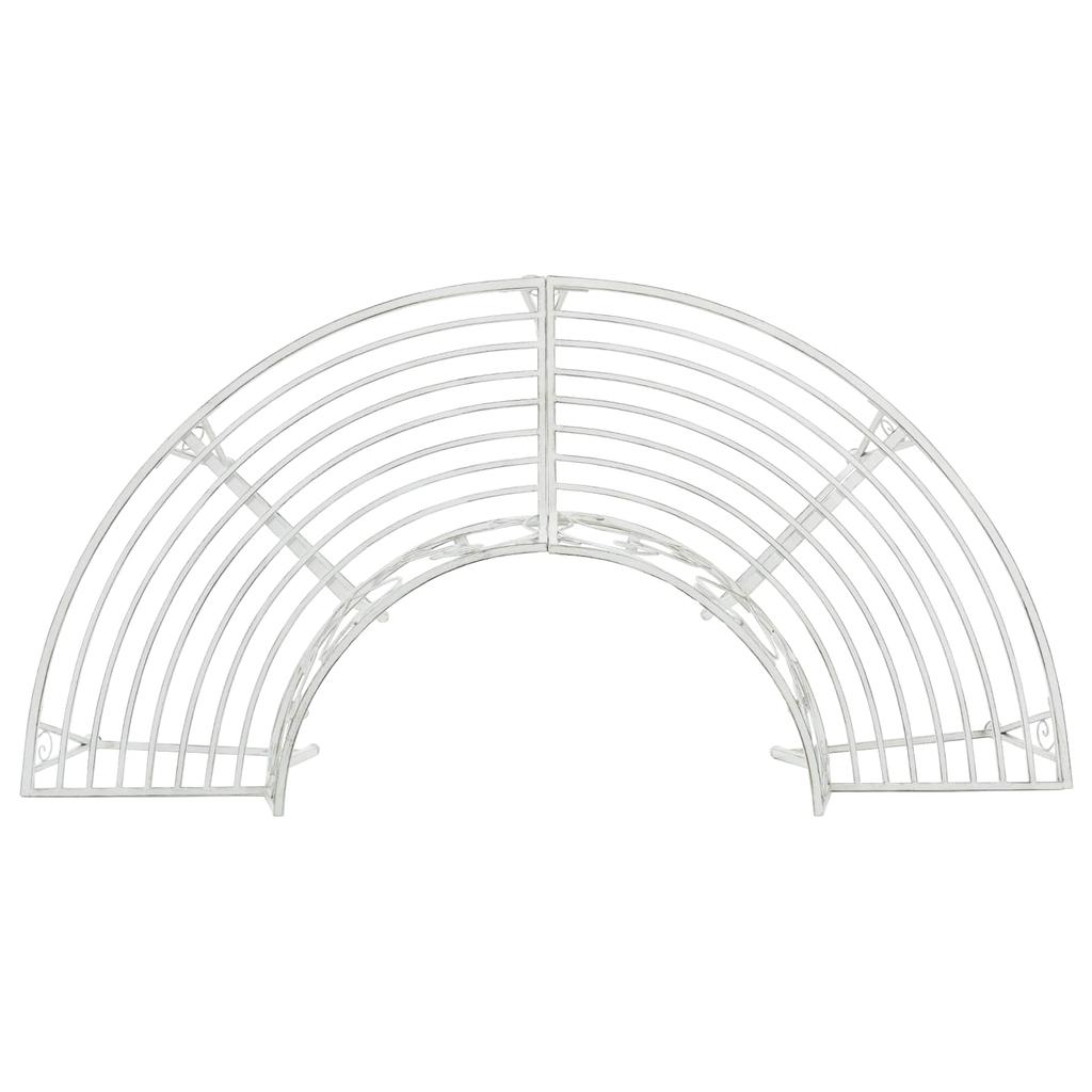 Tree Bench 4 Seater 160 x 80 x 89 cm Steel Antique White