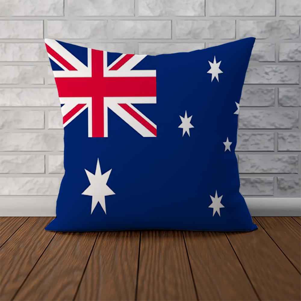 Flag Pillow Case For Car Sofa Decorative Home Doublesided Print Plush Square Throw Pillow Cushion Cover