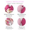 124PCS pink, gold, and white latex balloon set suitable for birthday parties, weddings, Valentine's Day parties, and decoration