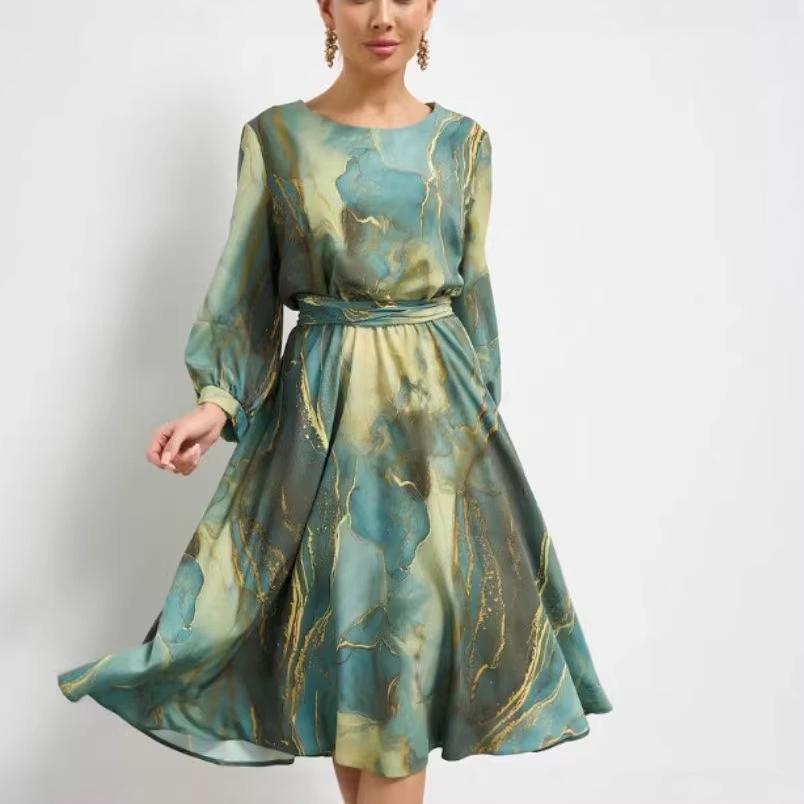 2026 Spring/Summer European & American Fashion Round Neck Dress