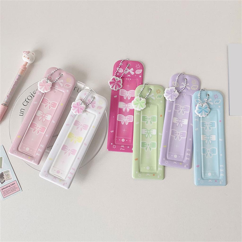 Korean Popular Photocard Holder Keychain ID Badge Holder with Keychain Student Bus Card Pendant Keychain for School
