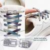 2 Paia di Lacci per Scarpe Elastici Glitterati - Lacci Elastici Colorati Senza Nodo - Accessorio per Scarpe con Fermagli a Croce Diamantati Bling per Indossarli Facilmente