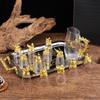Twelve Zodiac Lead-Free Crystal Wine Glass Set - 25ml Each, Gift Box Included