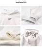Men's American Style Gradient Letter Embroidery Fleece-Lined Hooded Sweatshirt, Autumn Loose Fit Versatile Casual Hoodie