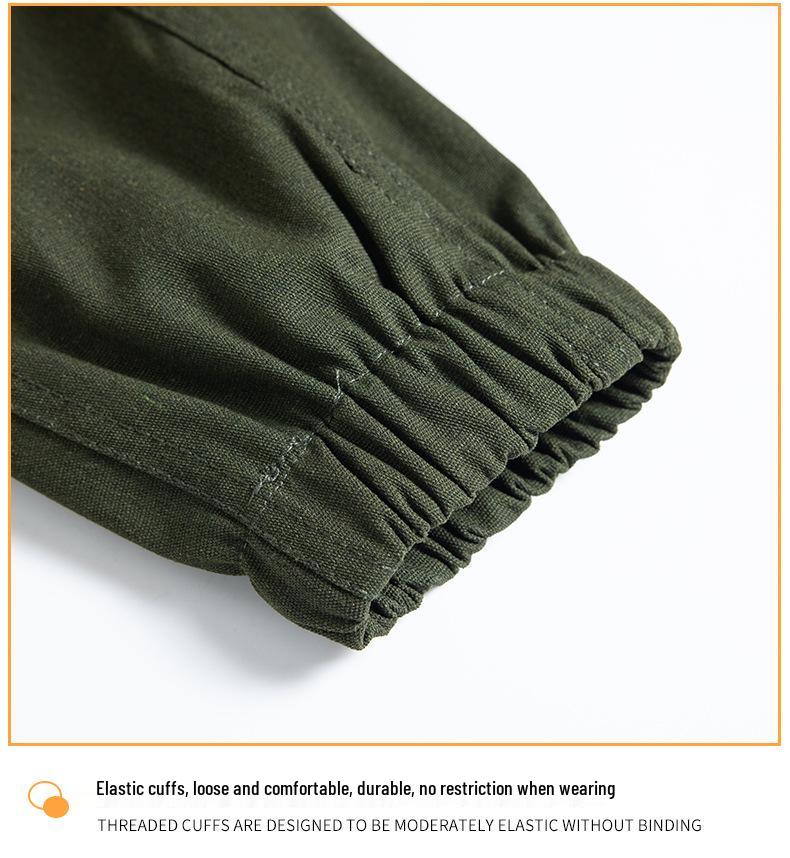 Men's and Women's Cotton Workwear Set, Anti-scalding and Wear-resistant for Welders and Auto Repair, Suitable for Spring and Autumn.