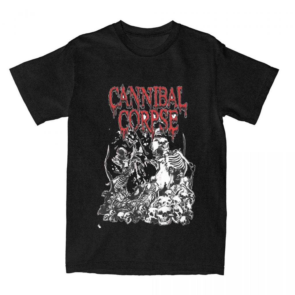 Aesthetic Cannibal Corpse Logo T Shirt Mens Cotton Short Sleeve Death Metal Band Round Neck Summer Clothes