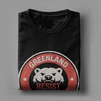 Greenland Is Not for Sale Polar Bear TShirt Summer  Cotton T Shirts For Men Fashion Casual Tee Shirt ShortSleeve Vintage Tops