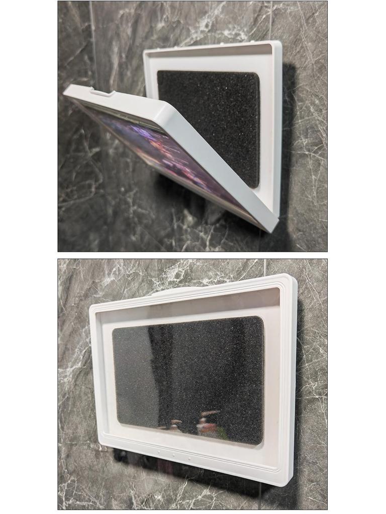 Soporte Impermeable para iPad y Tablet para Baño – Material ABS Blanco