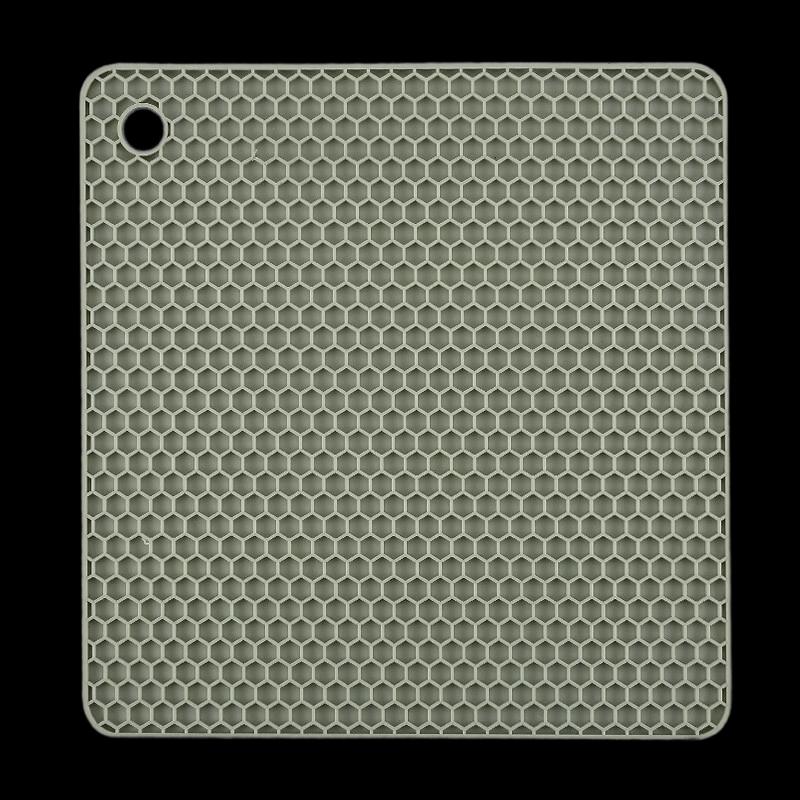 Green Square Silicone Honeycomb Trivet & Coaster 5-Piece Set