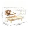 Easy Clean Transparent Double Layer Hamster Cage Large Luxury Villa Exercise Wheel Tank Habitat Spacious House For Small Rodents