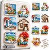 3D Relief Refrigerator Magnet Cute Cat Theme 3D Refrigerator Stickers  Refrigerator Decoration