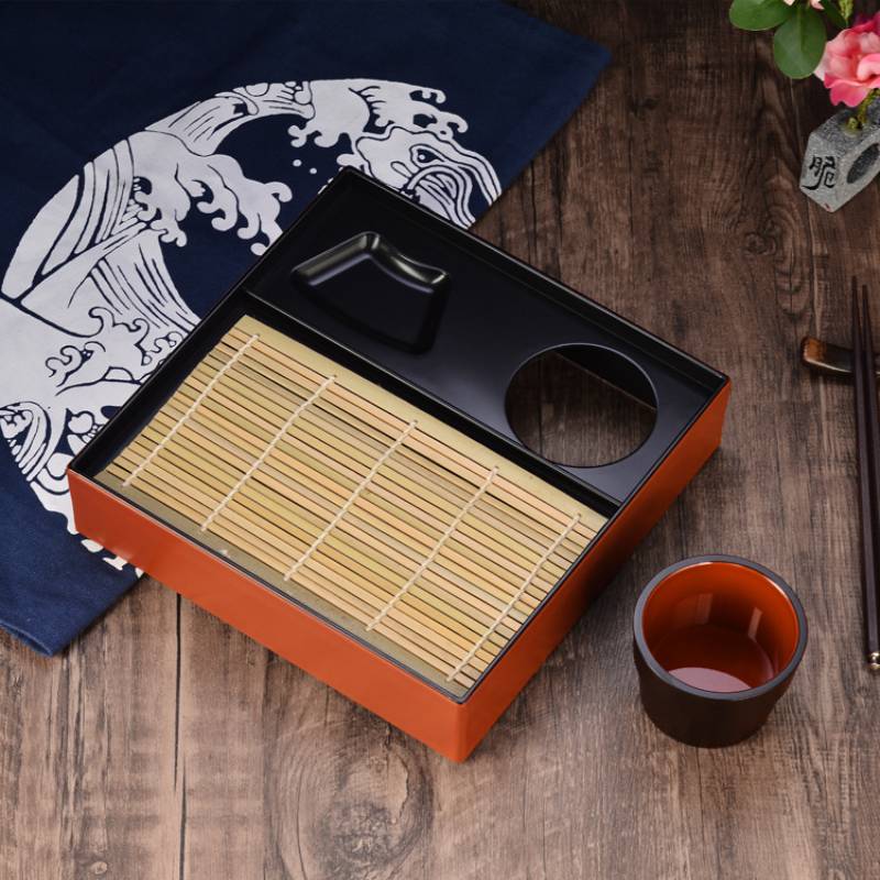 Soba Noodle Tray Drainboard Sashimi Platter Restaurant Practical Food Platter Japanese Style Cold Soba Serving Dish Sushi Plate