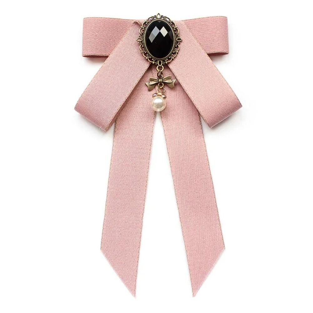 Luxulry Alloy Bow Tie Jewelry Accessories Rhinestone Crystal Rhinestone Bowtie Neck Decoration Bowknot Brooches