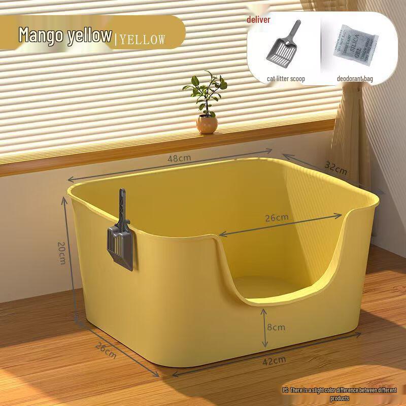 Spritzgeschützte offene Katzentoilette
