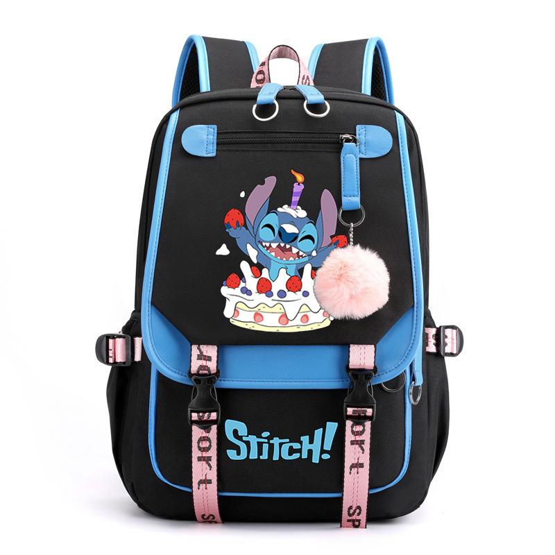Cute Cartoon Printed Schoolbag Junior High School Student High School Student With Usb Multi-Function Student Schoolbag