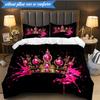 3PCS Pink Crown Sparkle Majesty Bedding Set,Including 1pc Duvet Cover And 2pcs Pillowcases Perfect for Bedroom, Dormitory, Fan Christmas Gift