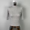 Dongdaemun Slim Ribbed High Neck Mid-Sleeve T-Shirt - Flattering Office Wear