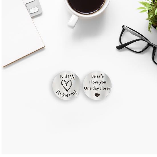 1 set Inspiring Decision Coin Hug Gravat Buzunar Breloc Set Cadou inspirat