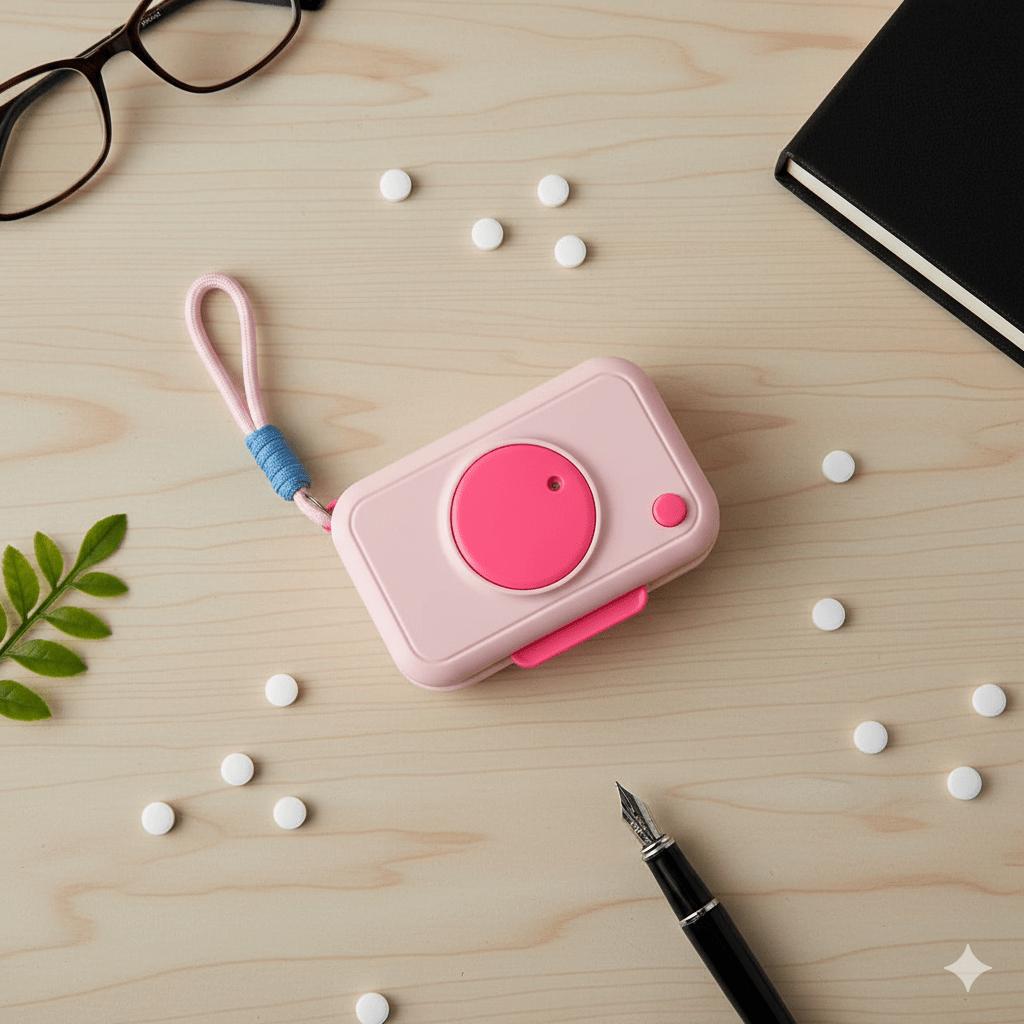 

Camera Lens Shape Large Capacity Pill Case Weekly 7 Day Organizer Travel Medicine Vitamin Storage Box For Backpack Purse