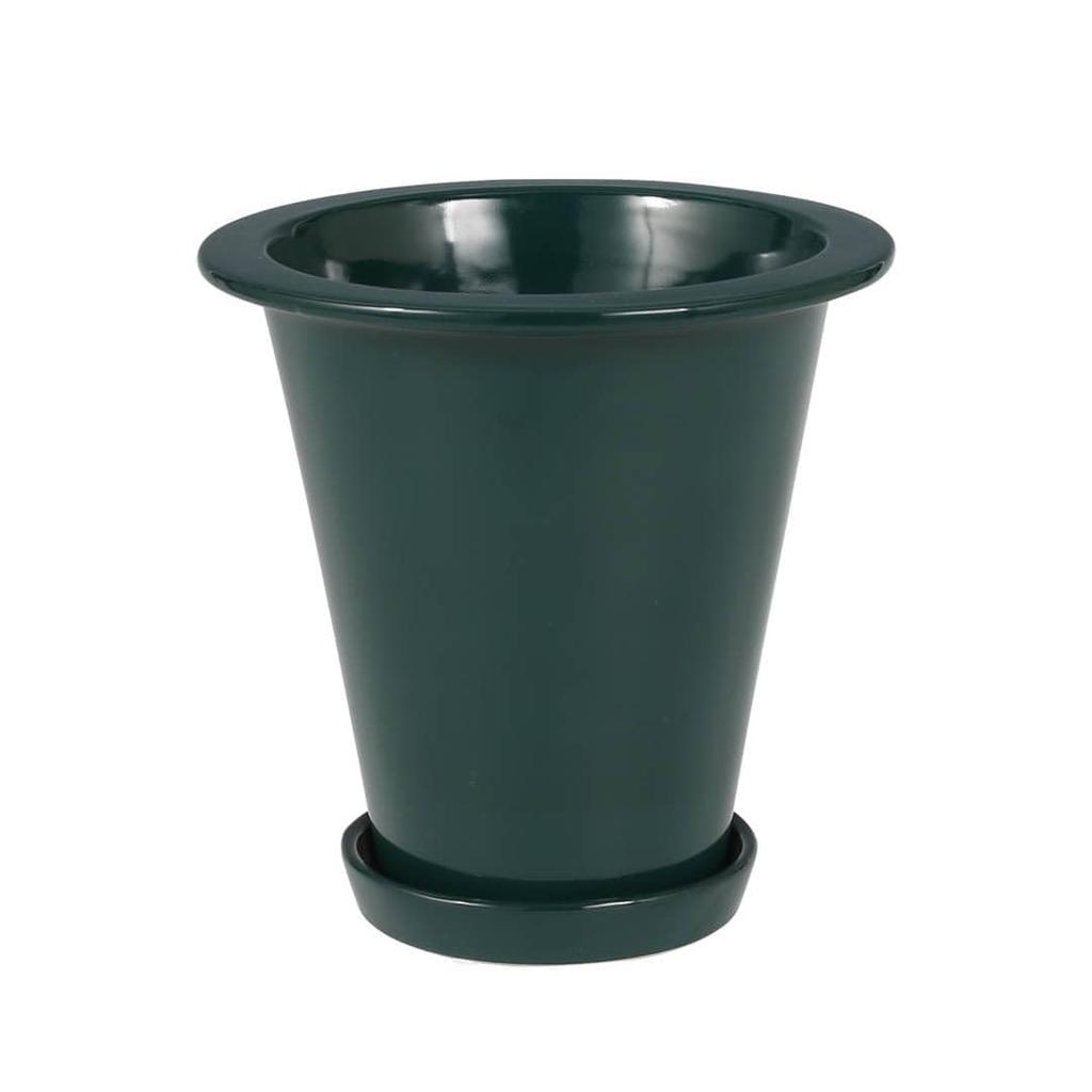 Dulton Botany Long Pot L Green A flower pot decorated with an embossed logo and earth BOTANY height diameter colors, tall, No. 6, 18.4 cm, 18.7 cm,