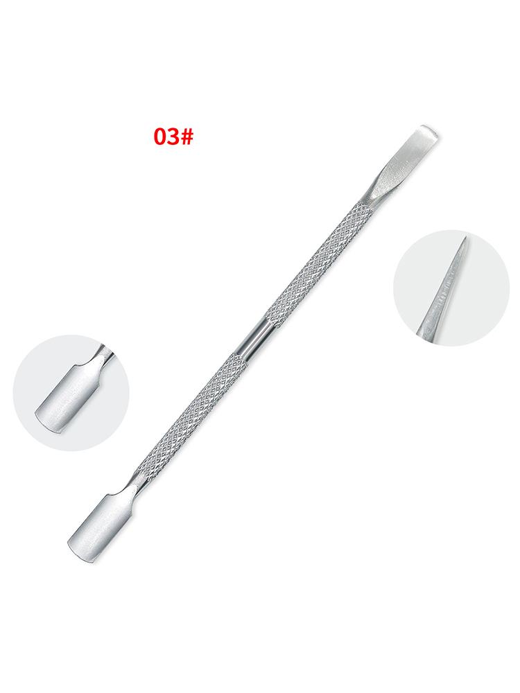 

Двусторонний толкатель омертвевшей кожи: Инструмент для ухода за ногтями из нержавеющей стали для маникюра и педикюра