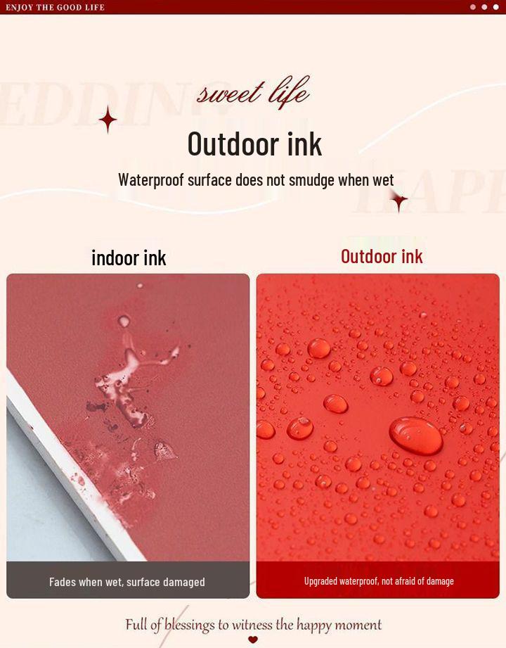 Double Happiness Wedding Wall Sticker - Bedroom & Sofa Background Decoration for New Couples