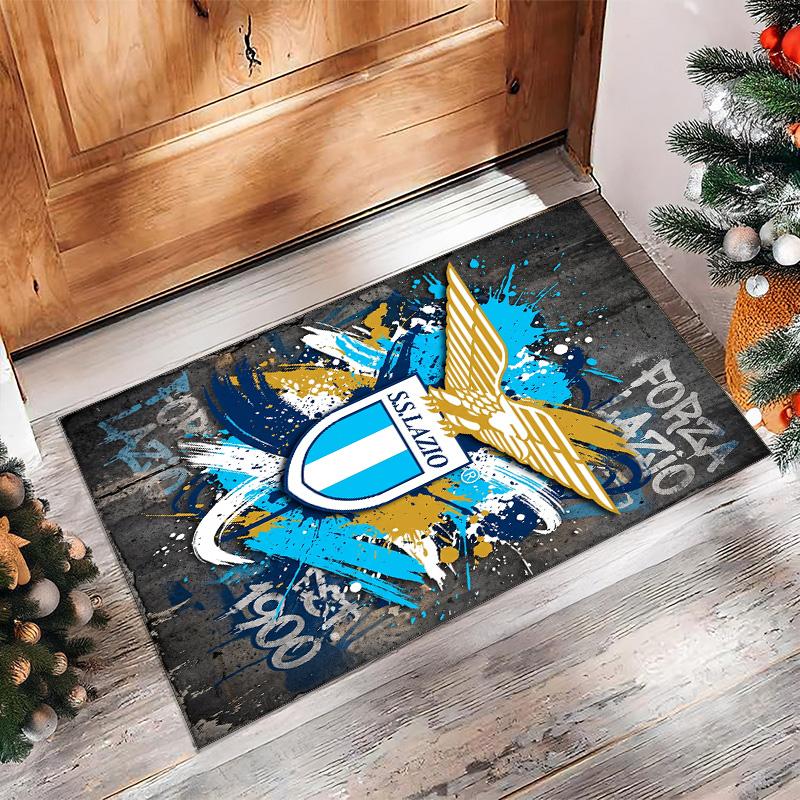 Lazio FC Fußball Muster Weicher Teppich Nicht Rutschender Indoor Boden Teppich Sport Dekor Matte für Schlafzimmer