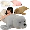80/100cm Adorable Seal Plush Toy Animals Soft Baby Comforting Figurine Pillow Marine Organisms Baby Birthday Gifts Home Decor