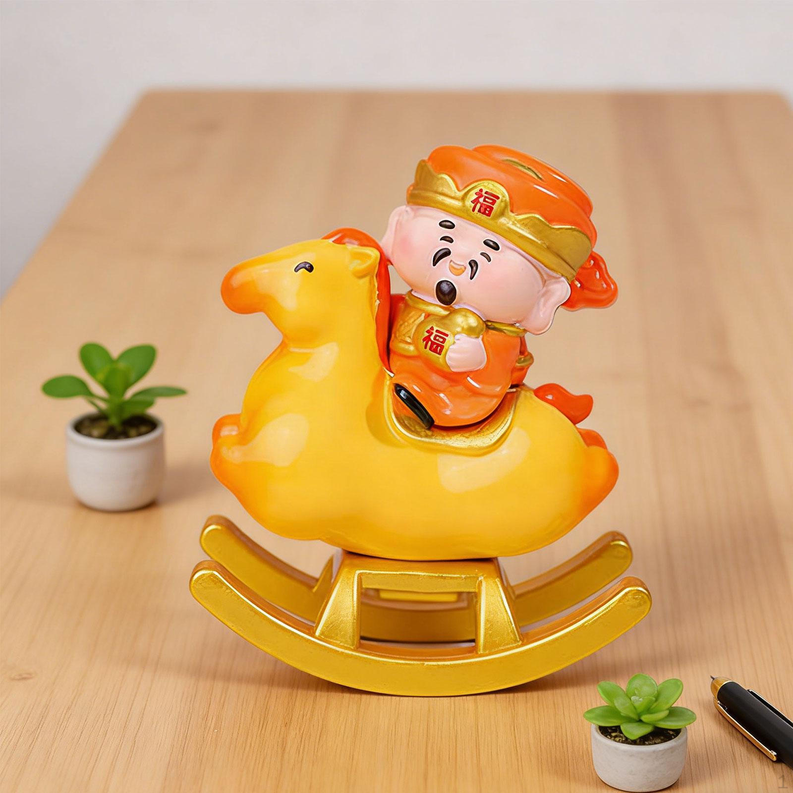 Feng Shui Decor Collection God of Wealth Figurine for Restaurant Office Dorm