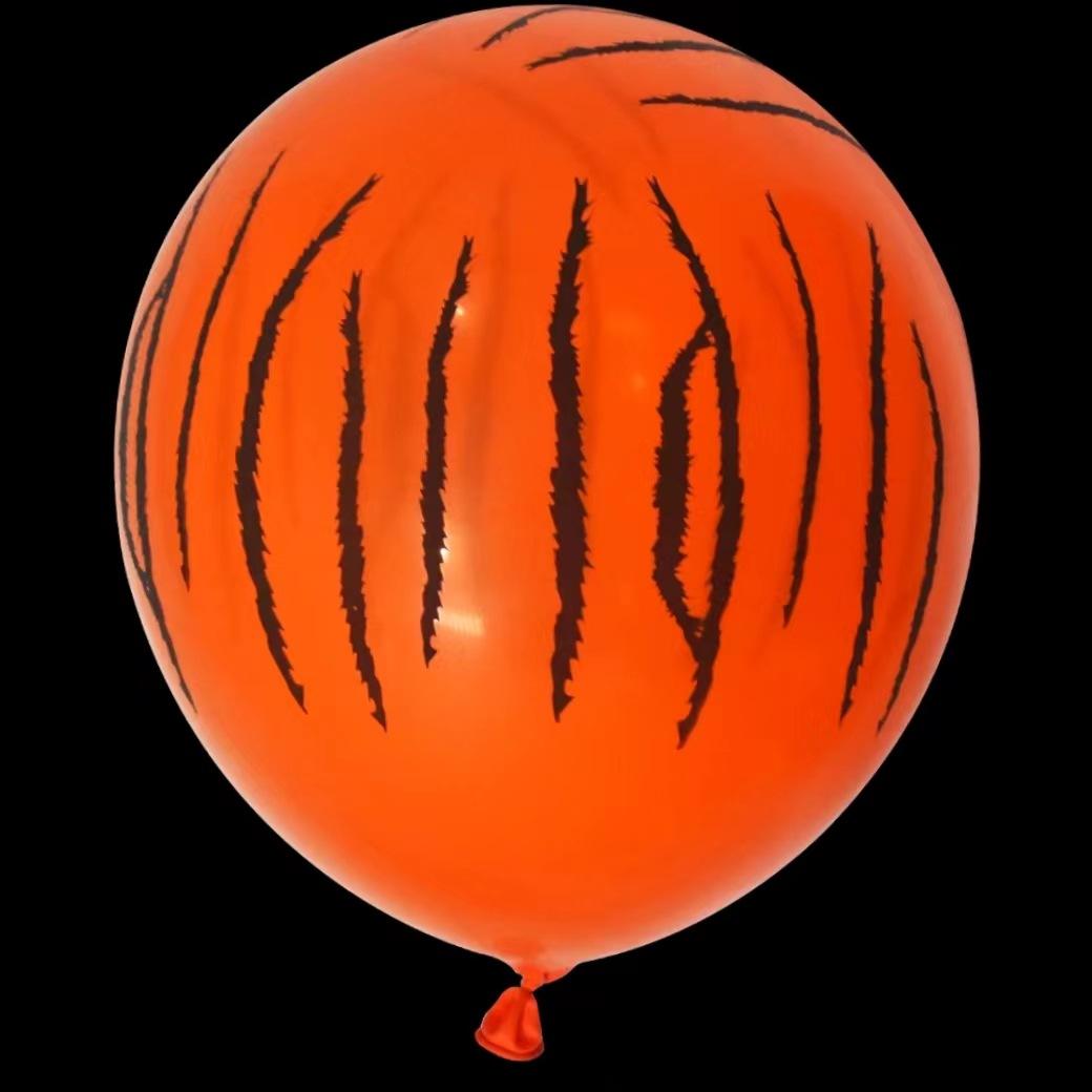 

Tiger Print Balloon Dog Paw Print Leopard Print Animal Print Balloon Foreign Jungle Party Decoration Birthday Ball 100 orange tiger patterns