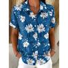 Damen Hemd Kurzarm Hemd Knopfleiste Bluse Floral Bedruckt Täglich Lässig Kragen Regulär Oberteile Täglich Sommer Frühling