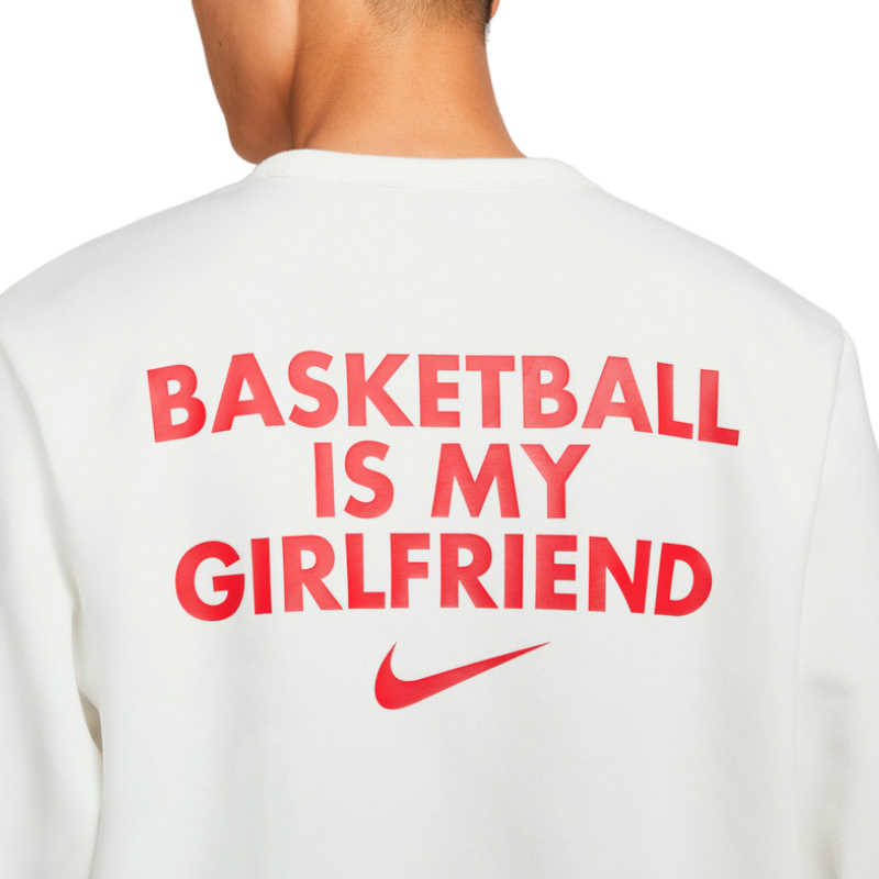 Nike Logo Casual Comfortable Letter Long Sleeve Spliced College Sweatshirt Men sweatshirt White IB5504133