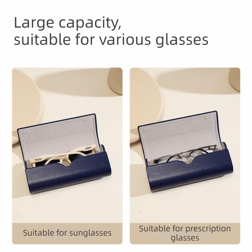 Skórzany Pu Etui na Okulary Duża Pojemność Pudełko do Przechowywania Okularów Prosta Torba na Okulary Uczniowie