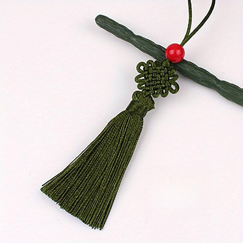 DIY Handgeknüpfter chinesischer Knoten, kleiner chinesischer Knoten Lesezeichen, Quastenanhänger, Taschenanhänger, Handyanhänger, Schreibwarenanhänger, Lesezeichenanhänger